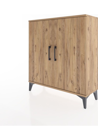 Arges Şifonyer Tek Raflı 2 Çekmeceli 2 Kapaklı 88x30x96 Çam-çam Atlas Çam