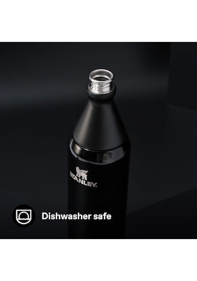 All Day Slim Soğuk Su Şişesi Termosu, 0.60 Litre, Siyah Açık Beyaz