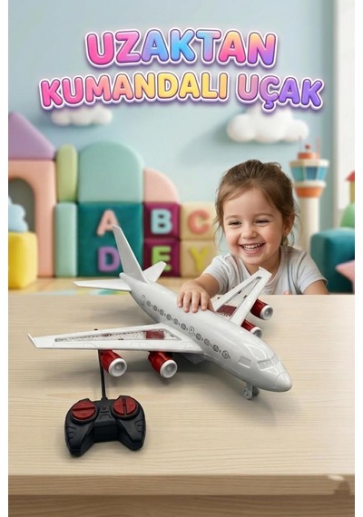 Uzaktan Kumandalı 6 Yönlü Eğitici Pilli R/c Hızlı Ve Eğlenceli Oyuncak Yolcu Uçağı
