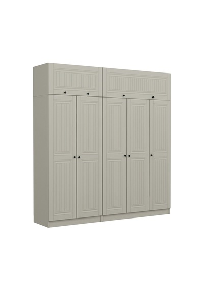 Kale 5 Kapaklı 2 İç Çekmeceli Dolap Ve Yüklük Kumtaşı Mebran İlkbahar 235cm Bej