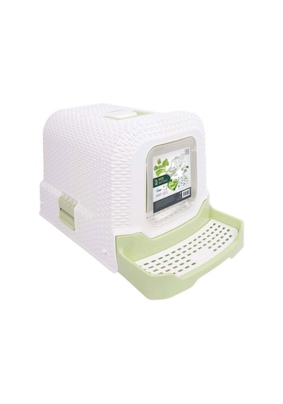 M-pets Eco Rattan Kapalı Kedi Tuvaleti Yeşil 69x42x41 Cm 244-53035.01