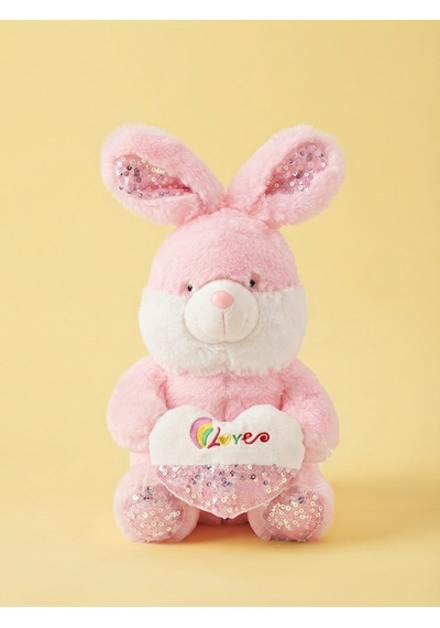 Peluş Pullu Tavşan-50 Cm Açık Pembe