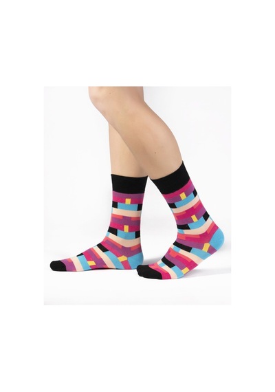 Ozzy Socks Box Desenli Çorap Pembe