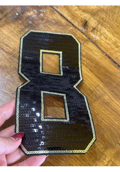22x11 Cm Ütü İle Yapışan 8 Rakamı Dikiş Giyim Arma Aplike