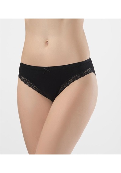 Türen 238 İkili Likralı Fistolu Bikini - Siyah Siyah