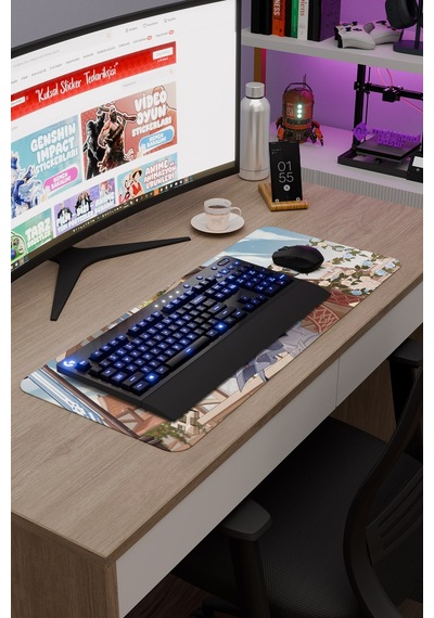 Mika Genshin Impact Anime Oyuncu V1 - 70x30 Xl Gaming Mouse Pad Fare Altlığı