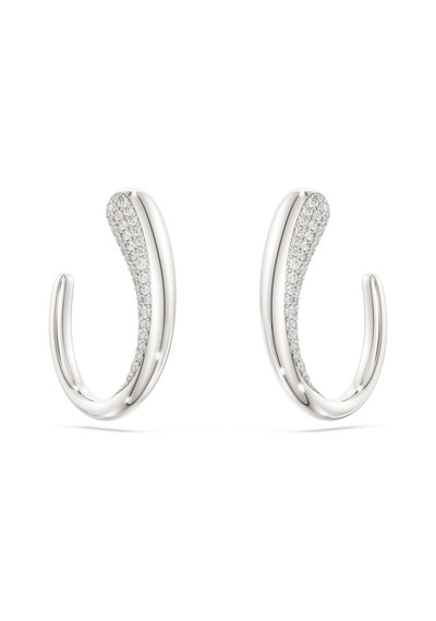 5740456 Swarovski Küpe Classıca:pe M Whı/sıs Gümüş