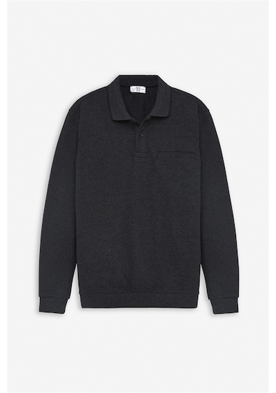 Süvari Siyah Regular Düz Fermuarlı Polo Yaka Sweatshirt Sw2013700011-s09 Siyah Süvari Siyah Regular Düz Fermuarlı Polo Yaka Sweatshirt Sw2013700011-s09 Siyah