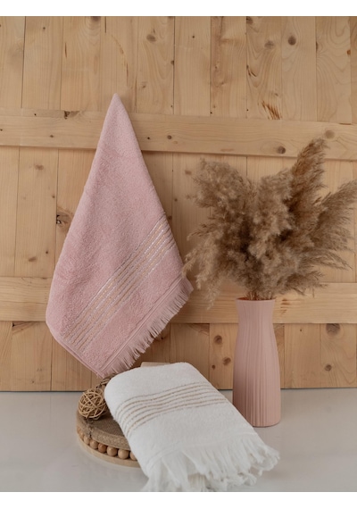 Pamuklu İkili 50x80 Cm Çizgili Renkli Modern Havlu Seti Baveno Çok Renkli