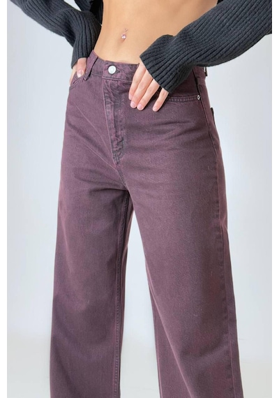Lacarino 7714 W.leg Kadın Jean Pantolon Bordo