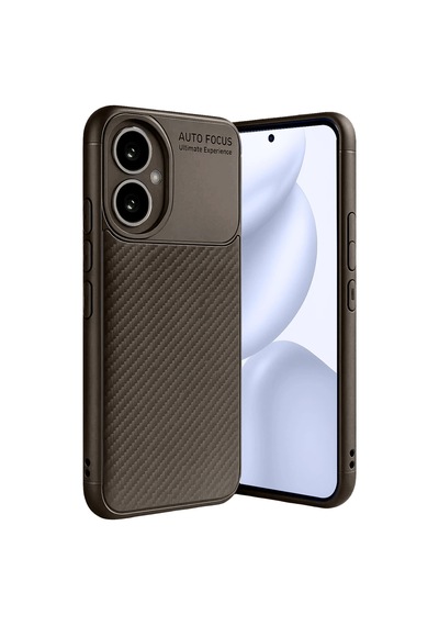 Uryport Honor 400 Kılıf Auto Focus Karbon Kapak - Kahverengi