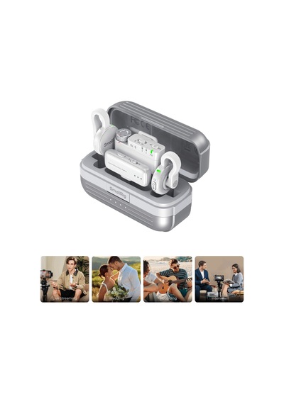 Smallrig - 5716 S70 Beyaz 2 Kişilik 48khz/24bit Kablosuz Yaka Mikrofonu