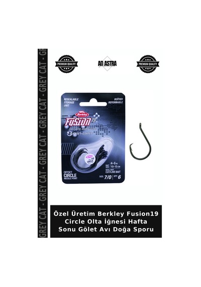 Özel Üretim Berkley Fusion19 Circle Olta İğnesi Hafta Sonu Gölet Avı Doğa Sporu No:1-8lı