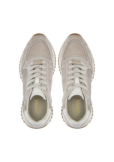 Tamer Tanca Kadın Hakiki Deri Bej Süet Sneakers & Spor Ayakkabı 154 7161 Bn Ayk Y26 Bej Suet