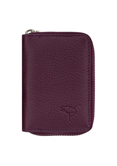 Nehironline Clovis Hakiki Deri Unisex Cüzdan - Mürdüm Mürdüm