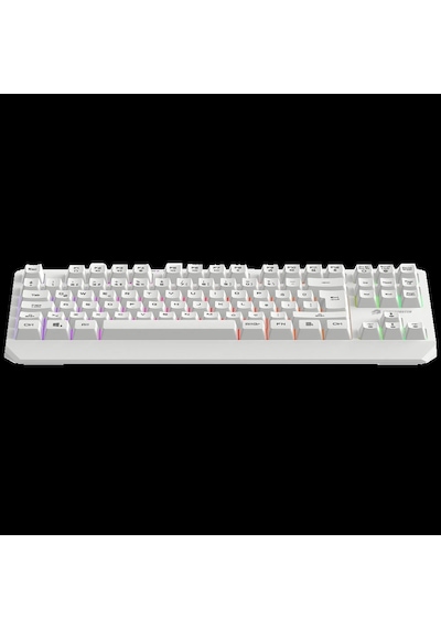 Gamebooster G75 Elya Rainbow Aydınlatmalı Beyaz Tkl Membrane Oyun Klavyesi