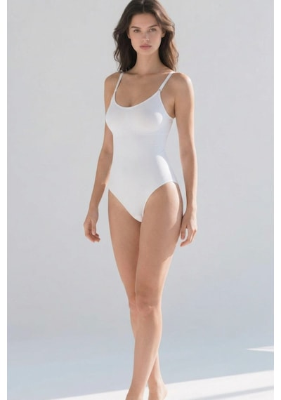 Fit Women Kadın Poliamid Baskısız Sezonsuz Beyaz Body