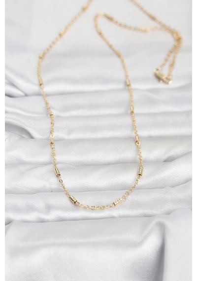 Cm 14k Gold Renk Bar Zincir Model 60 Cm Kadın Kolye - Lisinya altın