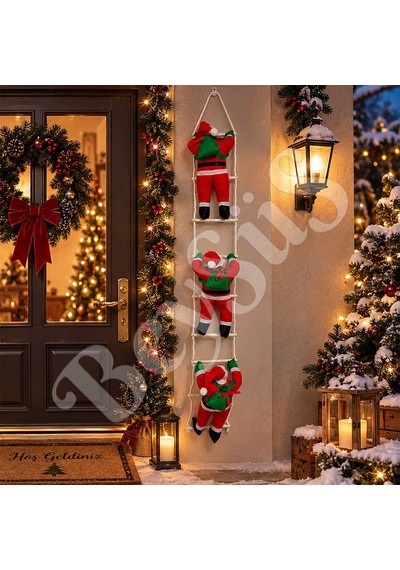 Yılbaşı Tırmanan Noel Baba 125 Cm 3lü