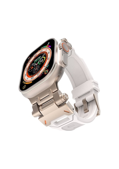 Watch 42mm Clo- Krd-108 Metal Başlıklı Silikon Kordon-starlight