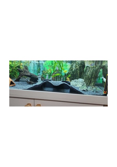 Akvaryum Dekor Balik Mağarası Sığınağı 3 Lu 210x90x70 Mm Delik Çapı 60 Mm