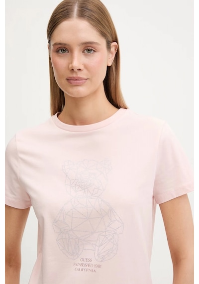 Guess Romy Regular Fit Kadın Pembe T-shirt V6gı12k3325-g63m