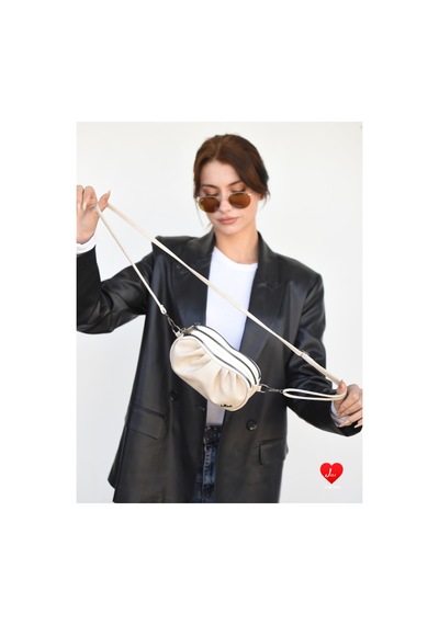 Jara Bag Uruz Çok Bölmeli Mini Clutch Omuz Çantası Krem Standart Jara22-3 Açık Vizon