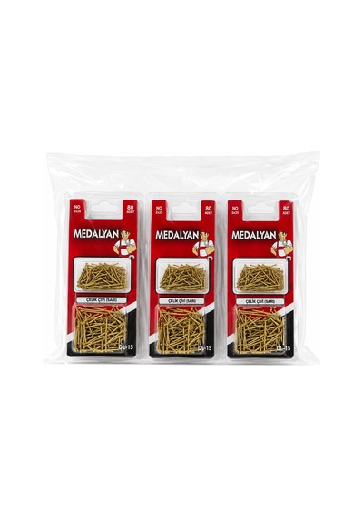 960 Adet 2x25 Sarı Tp Tel Çelik Çivi 12x80pcs Bx40 1