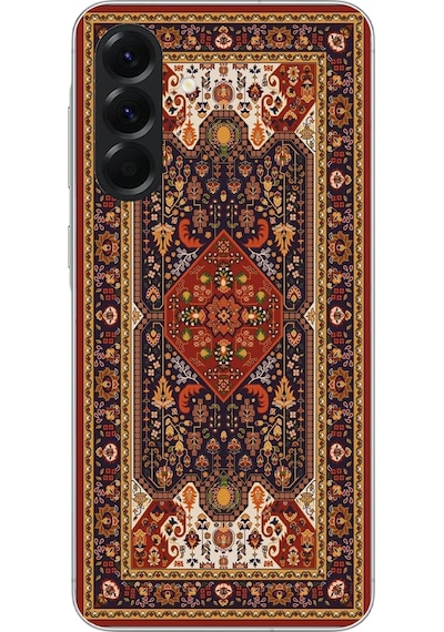 Samsung Galaxy A56 Uyumlu Anadolu Motif Halısı Baskılı Silikon Kılıf Renkli