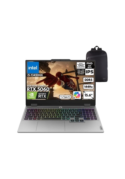 Lenovo LOQ 15IRX10 83JE00ENTRHMF28 i5-13450HX 24 GB 2 TB SSD RTX5060 15.6" W11P Dizüstü Bilgisayar