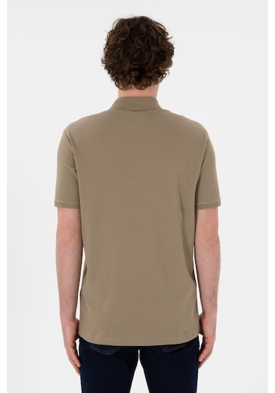 U.S. Polo Assn. Erkek Regular Fit Polo Yaka Haki Basic Tişört 50306007-VR027