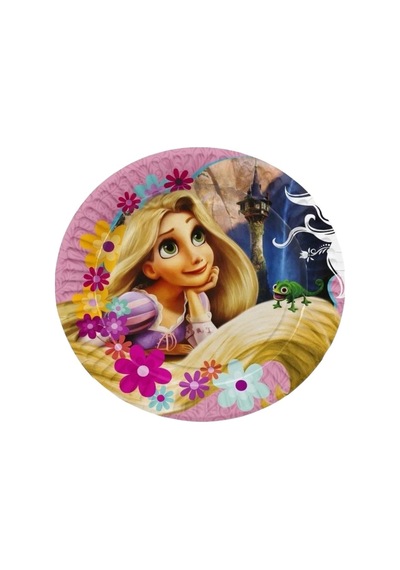 Rapunzel Baskılı Tabak 8 Li Parti Malzemeleri Renkli Tüm Yaşlar