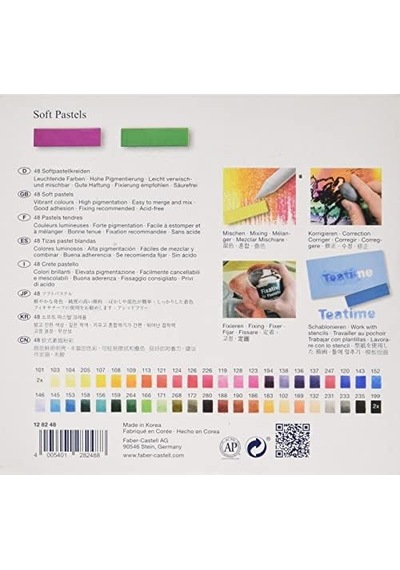 Studio Toz Pastel Boya, 48 Renk, Yumuşak Doku, Yoğun Pigment, Sanatsal Kullanım İçin Uygun