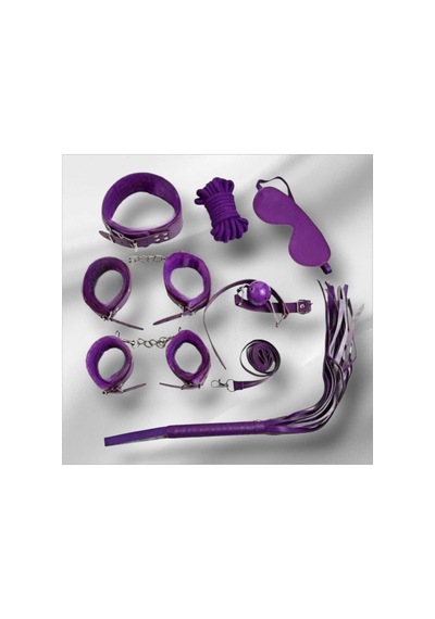7 Parça Fantazi Mor Set Mor
