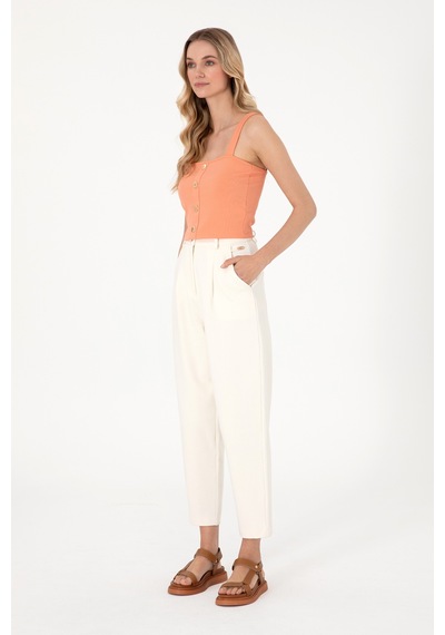 U.S. Polo Assn. Kadın Krem Örme Pantolon 50292417-VR071