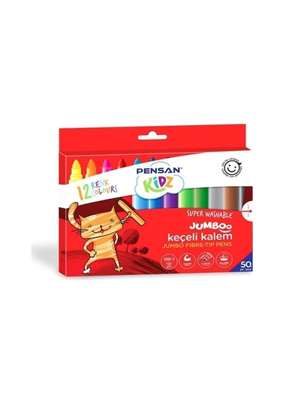 Kidz 1x7 Mm 12'li Jumboo Keçeli Kalem