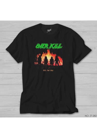 Overkill Feel The Fire Siyah Tişört