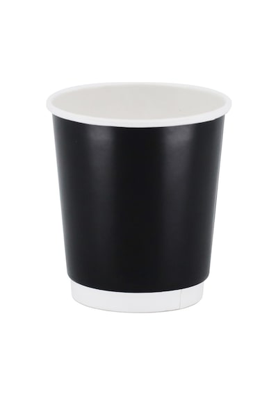 Double Wall Siyah Karton Bardak 8 Oz - 25 Adet 25