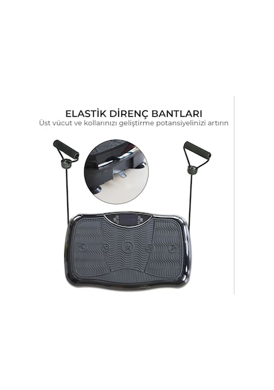 Vibro Vibration Plate Titreşimli Egzersiz Aleti Basen, Karın, Kol Ve Bacak Spor Cihazı Siyah