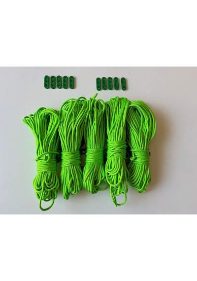 20 Metre X 5 Adet - Gergi Aparatlı İp Yeşil