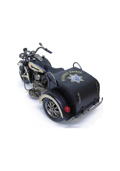 Dekoratif Metal Siyah Motosiklet Masa Dekoru