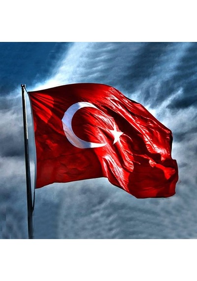 Türk Bayrağı Kumaş 100X150CM Alpaka Kumaş