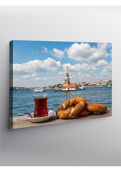 Kanvas Tablo Kız Kulesi Ve Kahvaltı