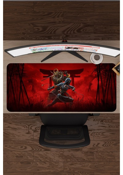 Assasin's Creed Kaymaz Dikişli Kauçuk Oyuncu Mousepad V1 - 90x40 Xxl Gaming Mouse Pad Fare Altlığı