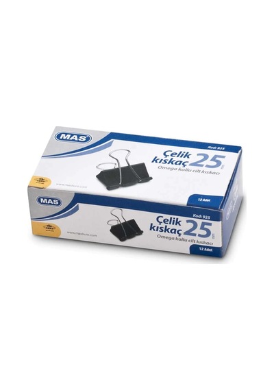 Mas Binder Klips 25 Mm Siyah 12 Li Paket