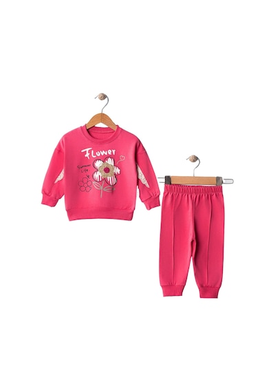 Crassi Kız Bebek Takım Flower Baskılı Fuşya