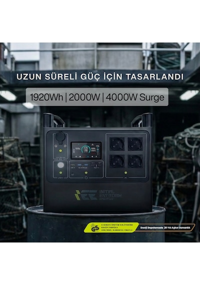 Initial Entropy Energy 1920wh Taşınabilir Güç Kaynağı %99.99 Mppt Bms Çoklu Koruma Kablo