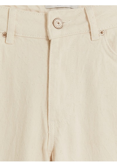 Lcw Vision Ekru Straight Fit Kadın Jean Pantolon