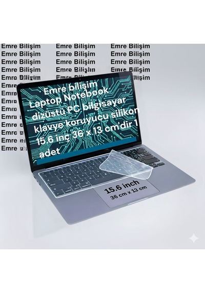 Klavye Koruyucu Silikon 15,6 Inc 36 13 Cm'dir Laptop Notebook Dizüstü Pc Bilgisayar İçin 1 Adet