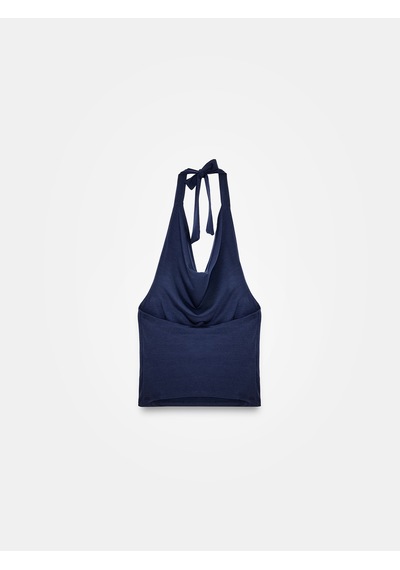 Dilvin 32973 Degaje Yaka Top-k.lacivert